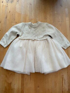 MAYORAL Boutique 12 month sweater dress with sparkles/layers/buttons